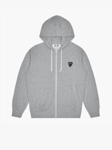 Толстовка Double Black Heart Hooded Sweatshirt Grey